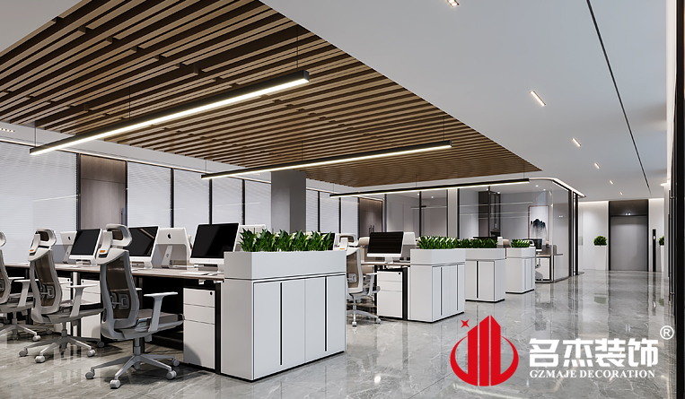 開放辦公區域裝修設計效果