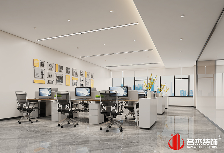 開放辦公區裝修設計效果
